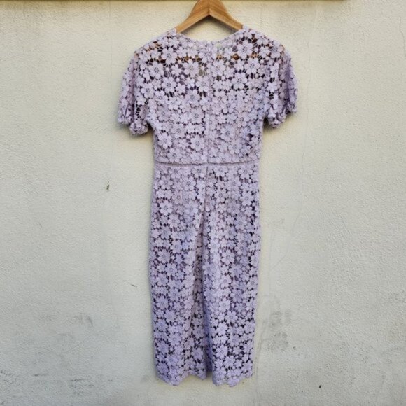 Shoshanna Lavender Crochet Lace Sheath Dress - Picture 4 of 8